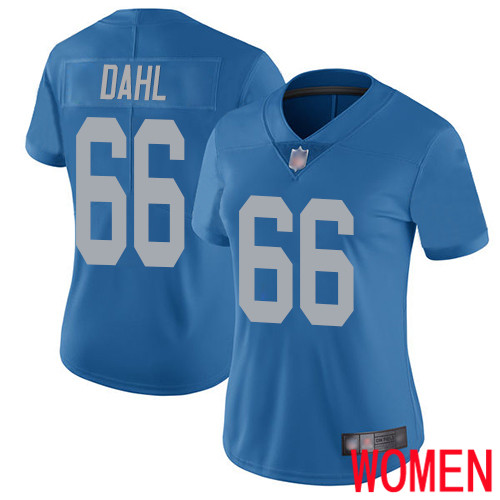 Detroit Lions Limited Blue Women Joe Dahl Alternate Jersey NFL Football #66 Vapor Untouchable
